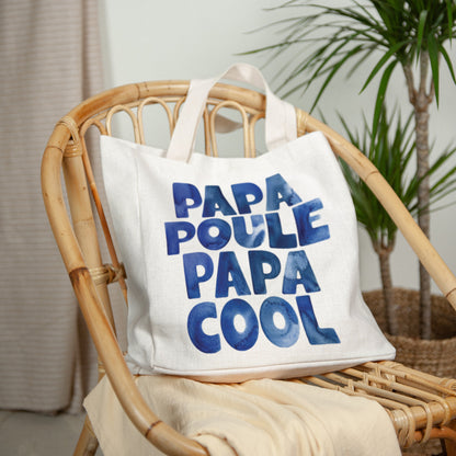 Tote bag Anse en toile PAPA POULE PAPA COOL photo N° 2