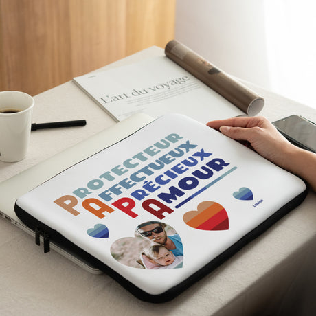 Housse ordinateur 15 pouces Papa Acrostiche