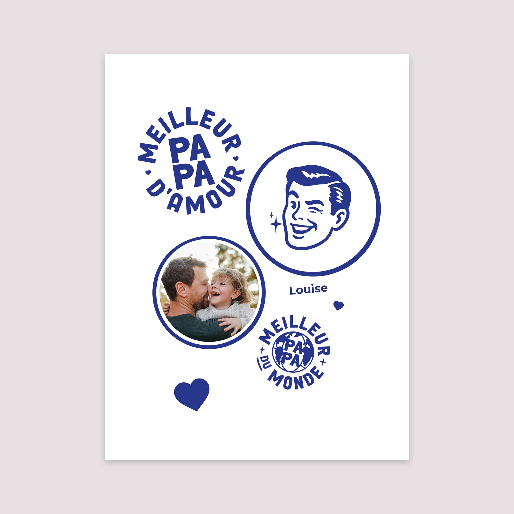 Affiche Portrait 30 x 40 cm Meilleur Papa d'Amour photo N° 2