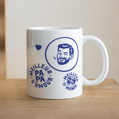 Mug Blanc Meilleur Papa d'Amour photo N° 1