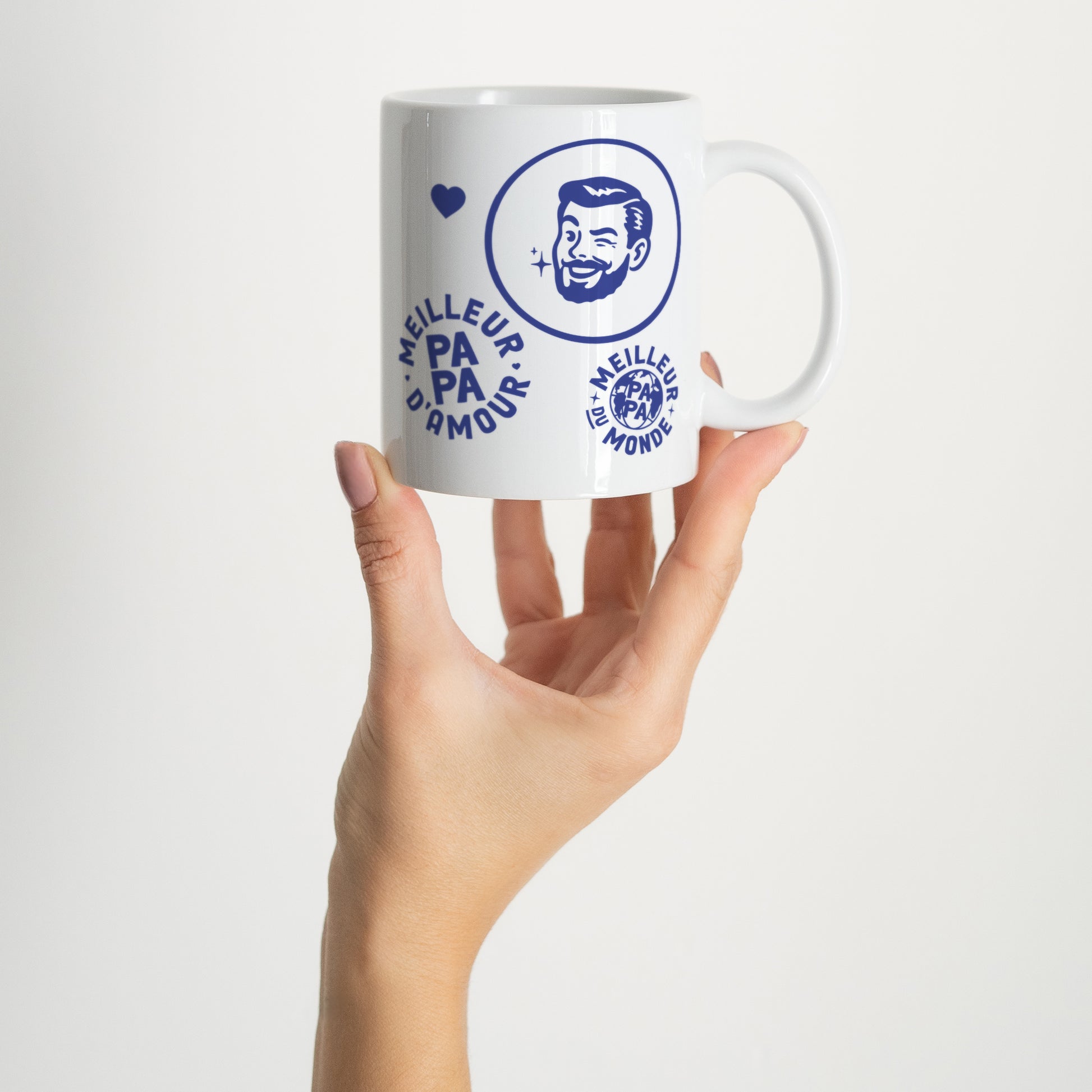 Mug Blanc Meilleur Papa d'Amour photo N° 2