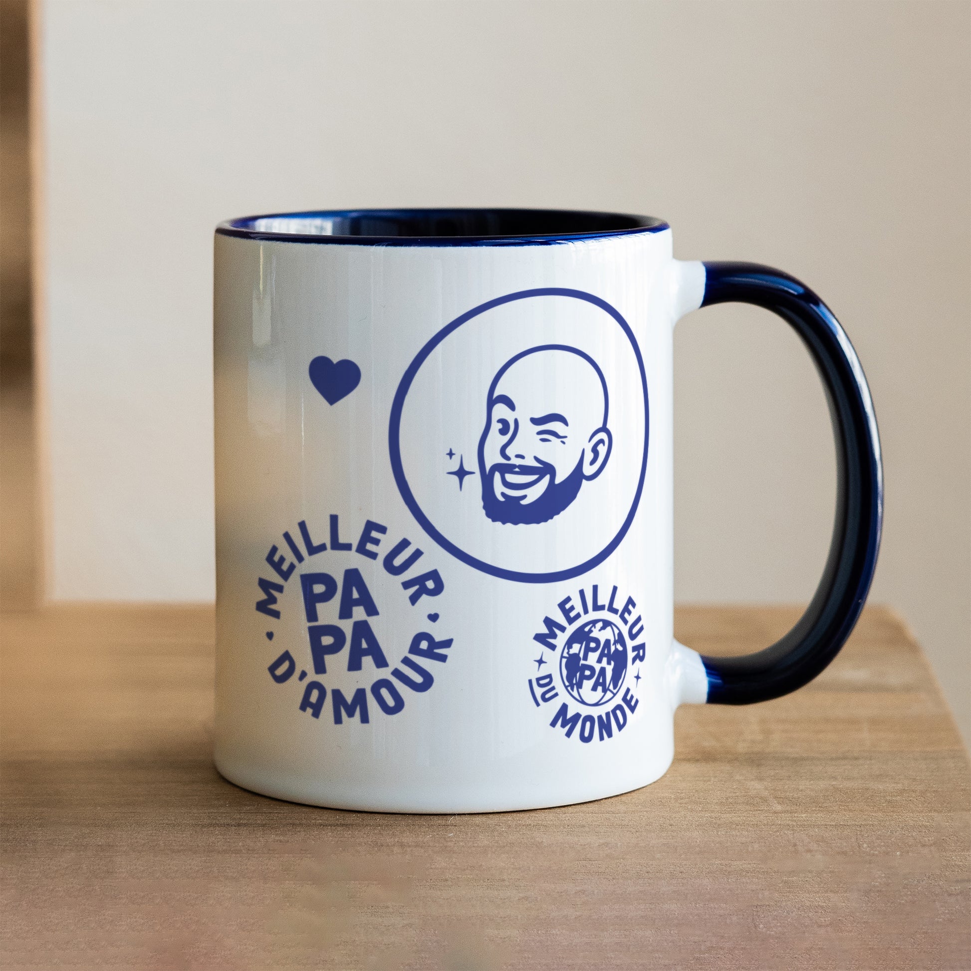 Mug Bleu Meilleur Papa d'Amour photo N° 1