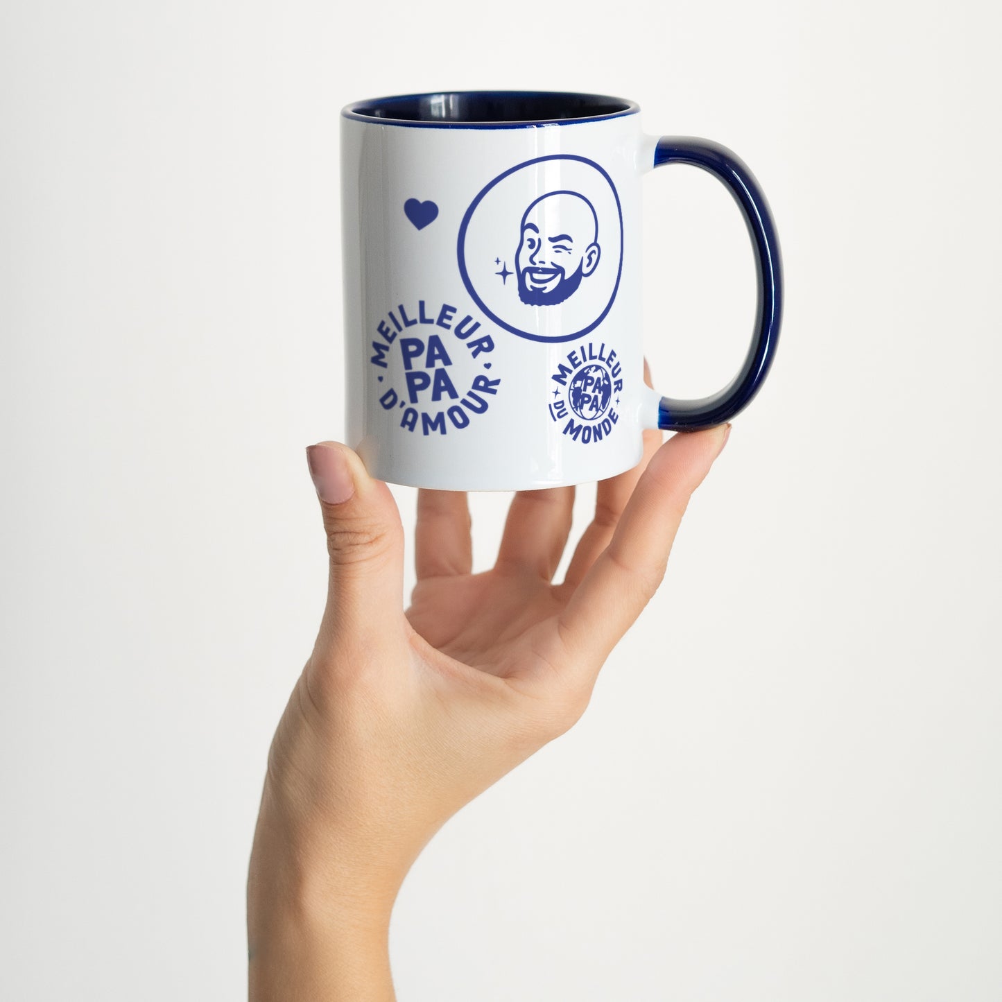 Mug Bleu Meilleur Papa d'Amour photo N° 2