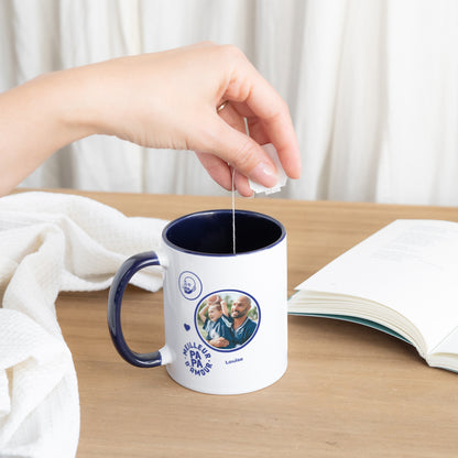Mug Bleu Meilleur Papa d'Amour photo N° 3