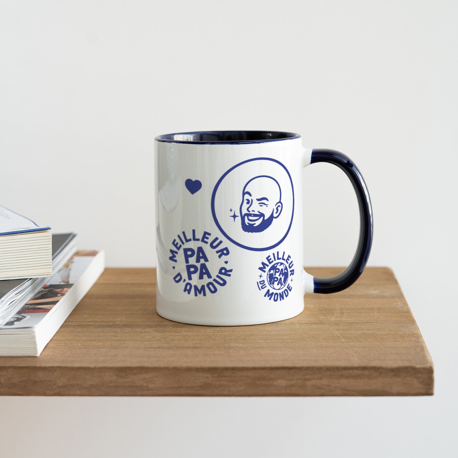 Mug Bleu Meilleur Papa d'Amour photo N° 4
