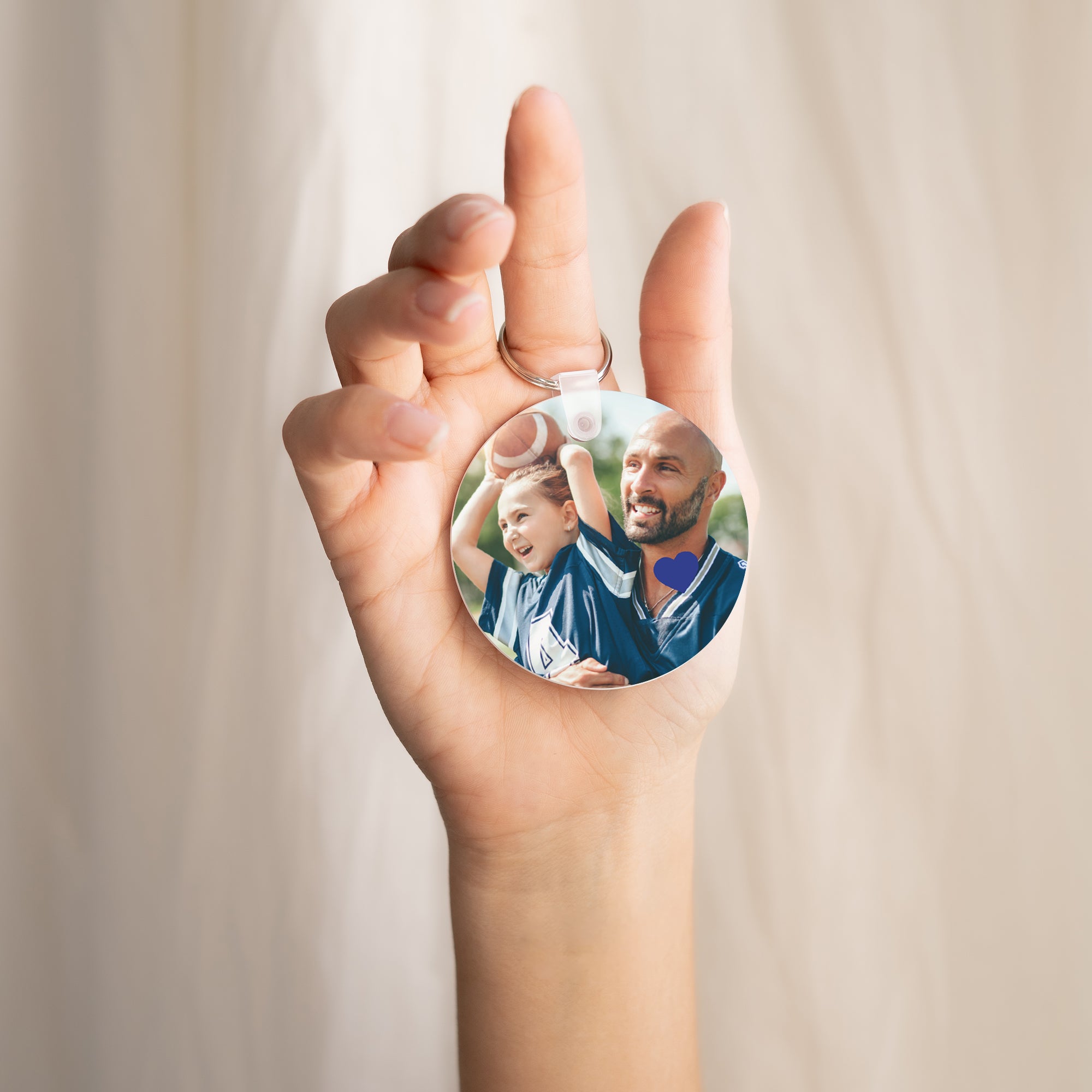 Porte-clés Rond Meilleur Papa d'Amour photo N° 2