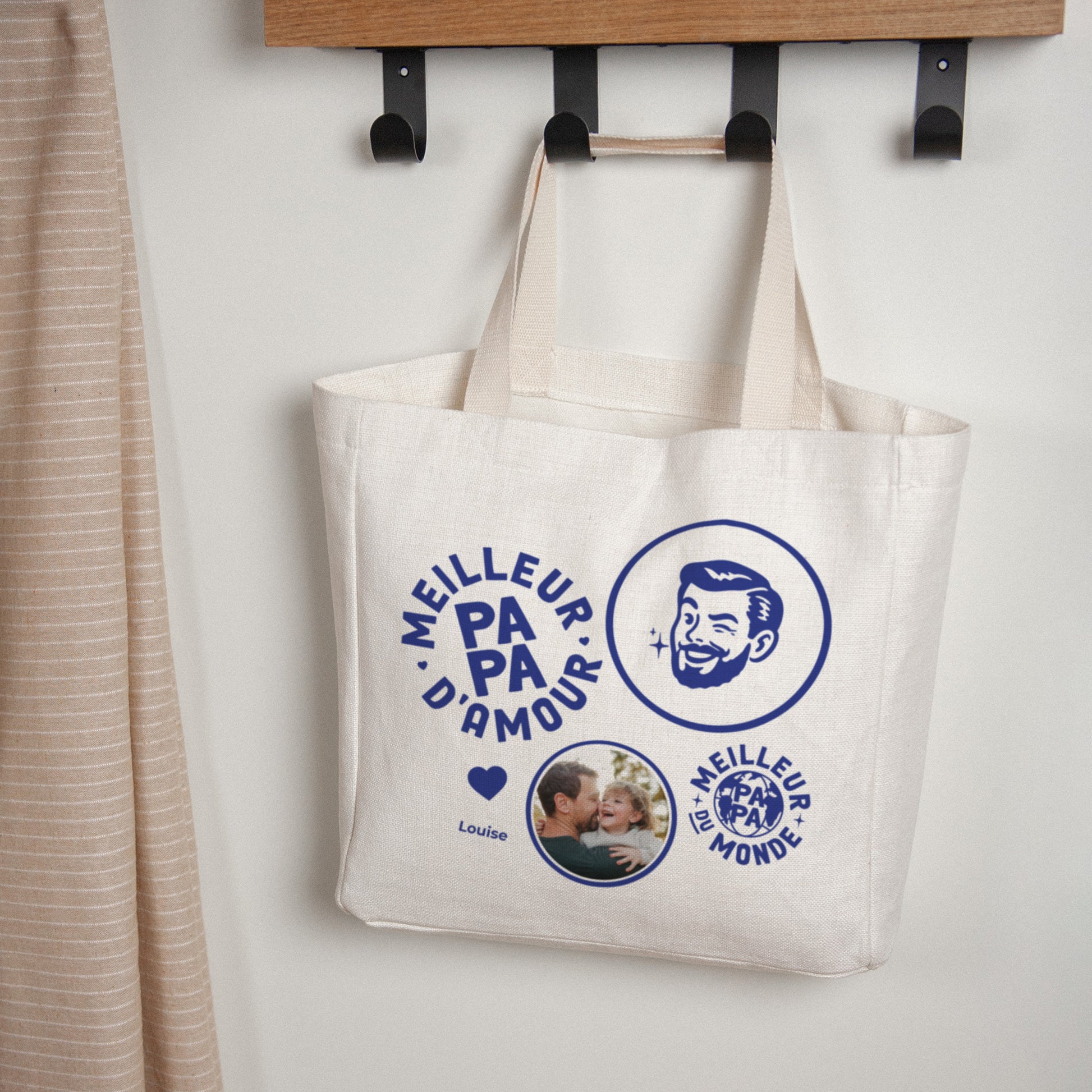 Tote bag Anse en toile Meilleur Papa d'Amour photo N° 1