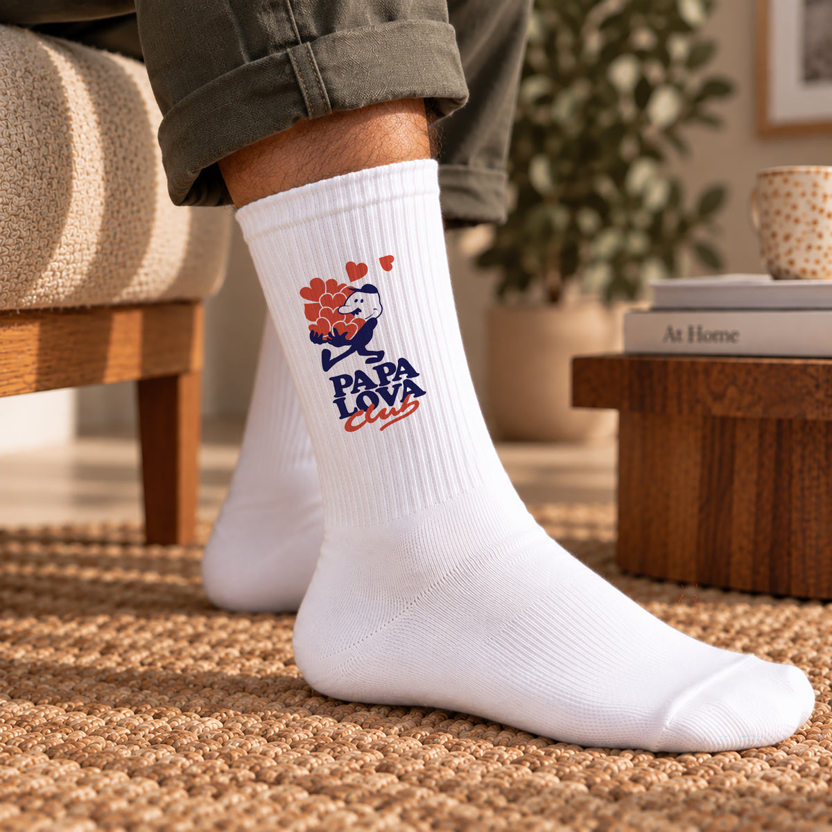 Chaussettes homme Blanches Papa Lova Club photo N° 2