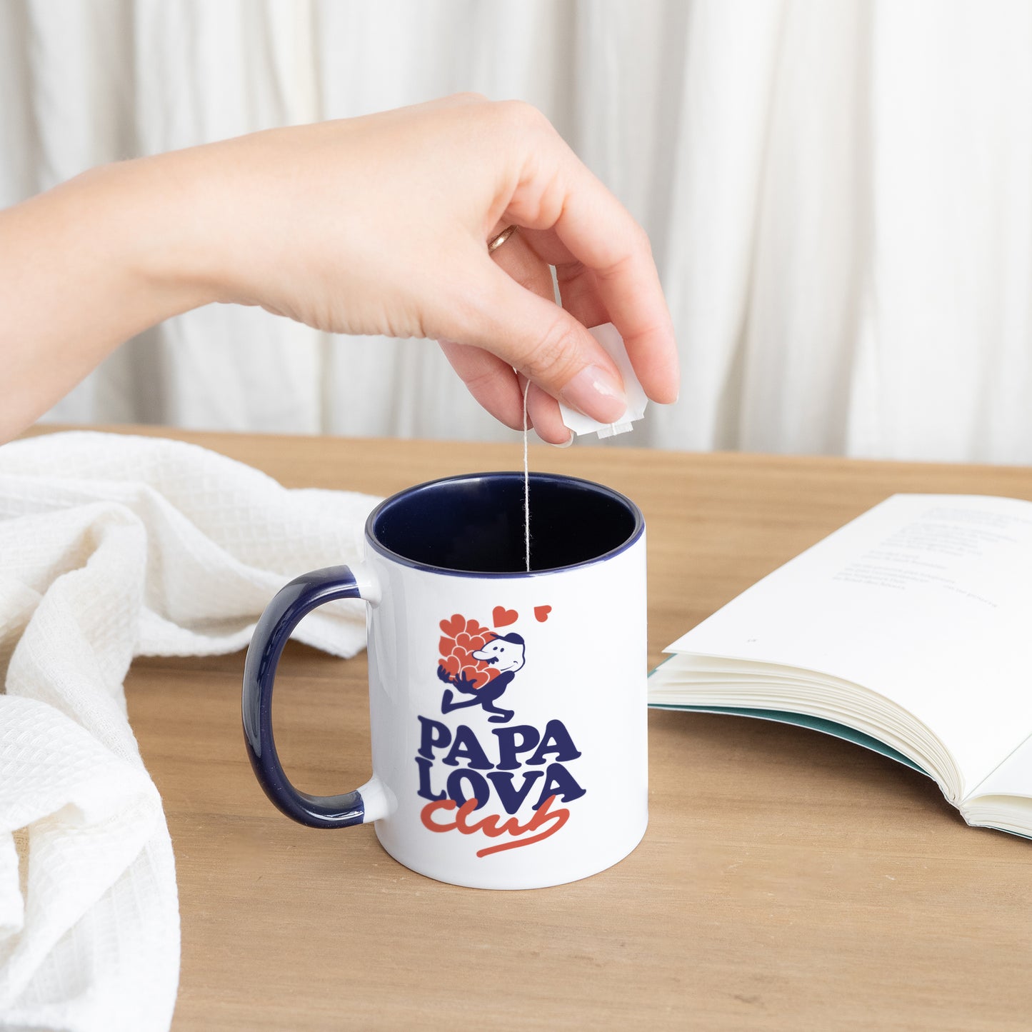 Mug Bleu Papa Lova Club photo N° 3