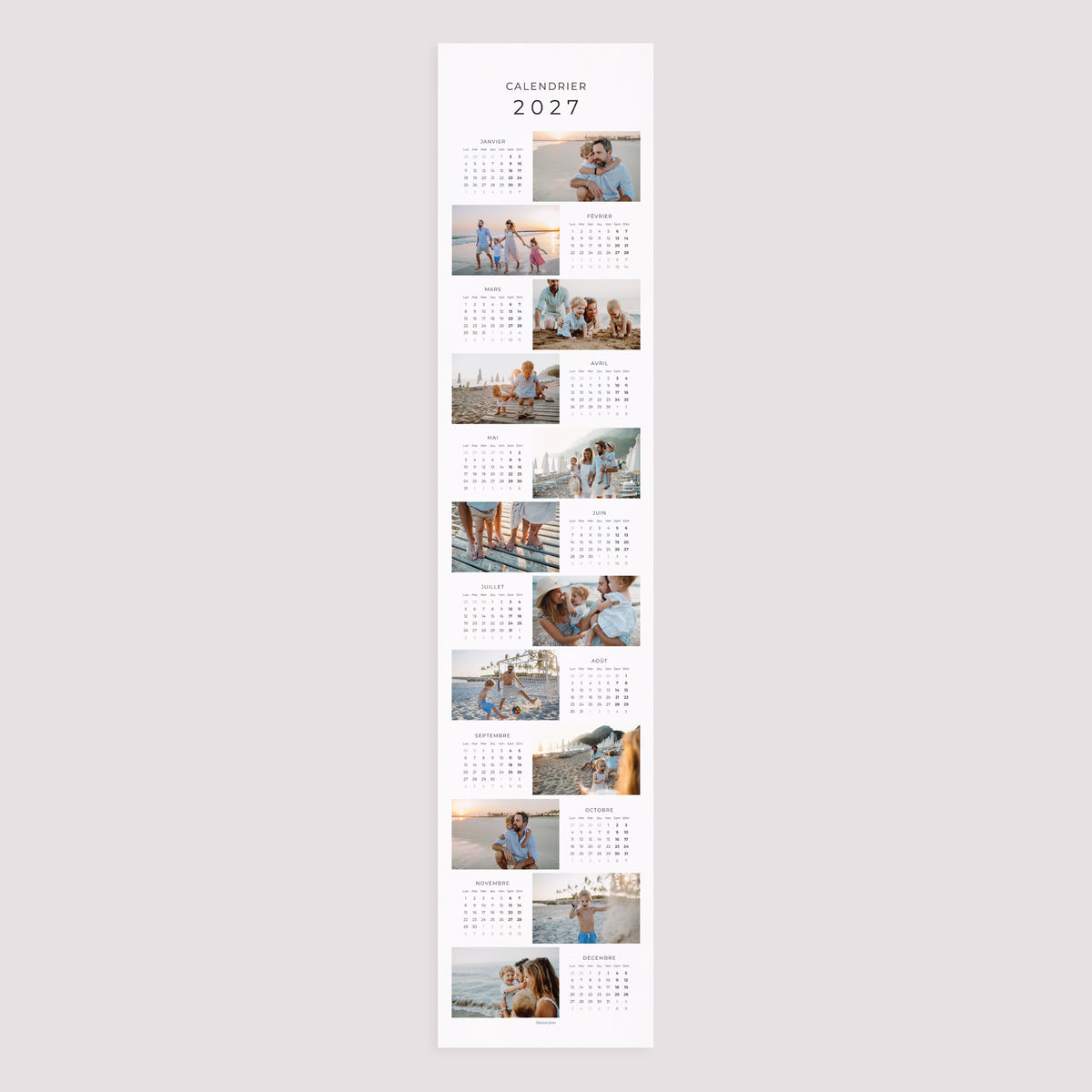 Calendrier Fin d'année Papier Au Fil des Jours photo N° 3