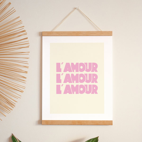 Affiche Portrait 30 x 40 cm L' Amour crème photo