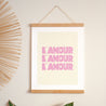 Affiche Portrait 30 x 40 cm L' Amour crème photo N° 1