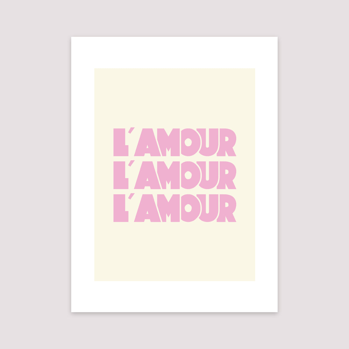 Affiche Portrait 30 x 40 cm L' Amour crème photo N° 2