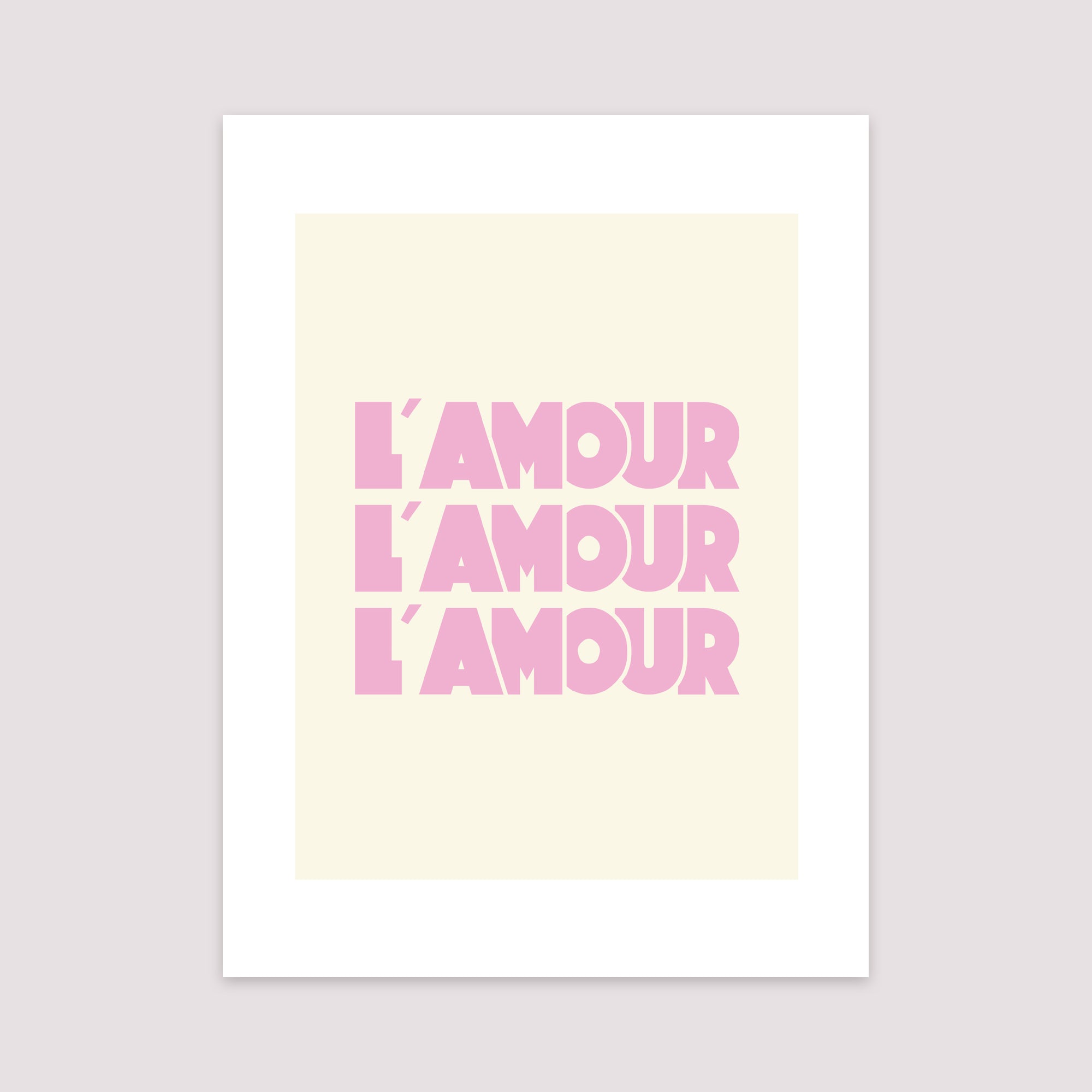 Affiche Portrait 30 x 40 cm L' Amour crème photo N° 2