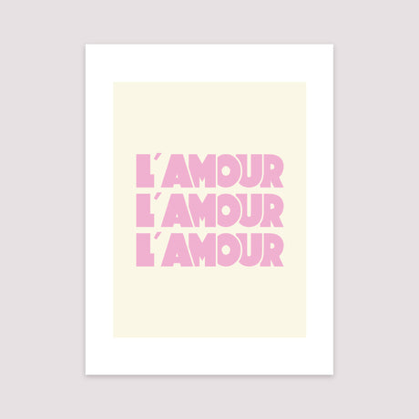 Affiche Portrait 30 x 40 cm L' Amour crème