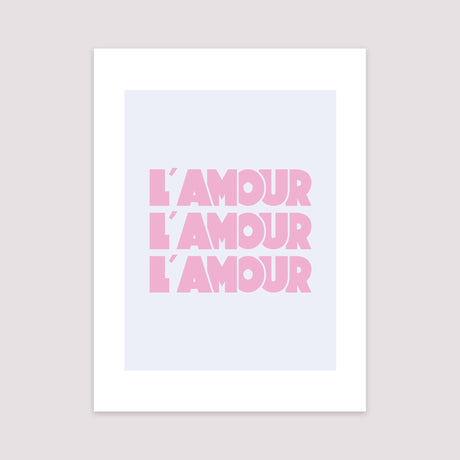 Affiche Portrait 30 x 40 cm L' Amour lavande