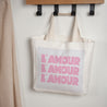 Tote bag Anse en toile L' Amour lavande photo N° 1
