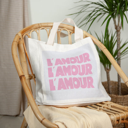 Tote bag Anse en toile L' Amour lavande photo N° 2