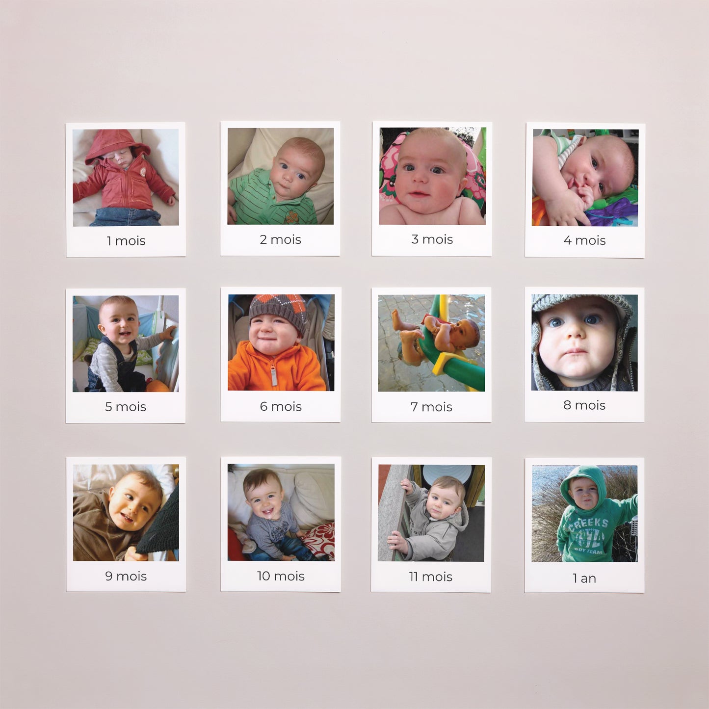 Tirage photo Photos Lot de 12 La Première Année de Bébé photo N° 1