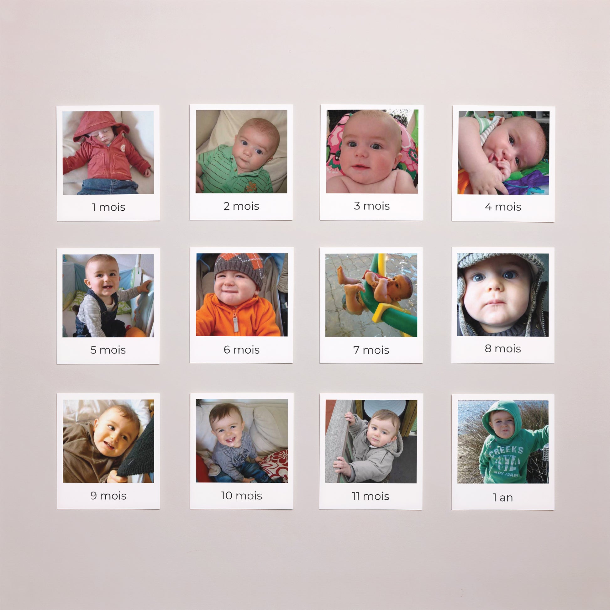 Tirage photo Photos Lot de 12 La Première Année de Bébé photo N° 1