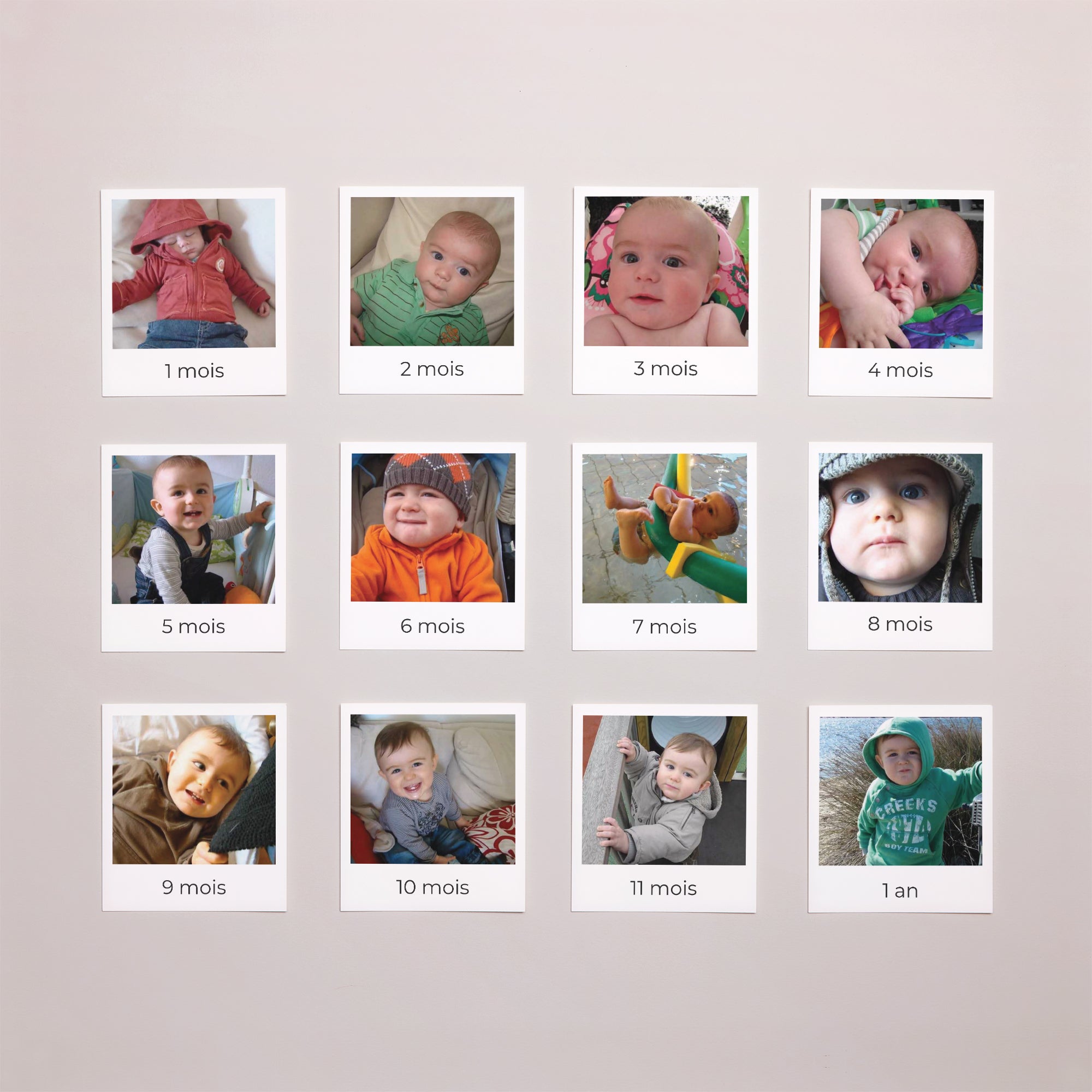 Tirage photo Photos Lot de 12 La Première Année de Bébé photo N° 1