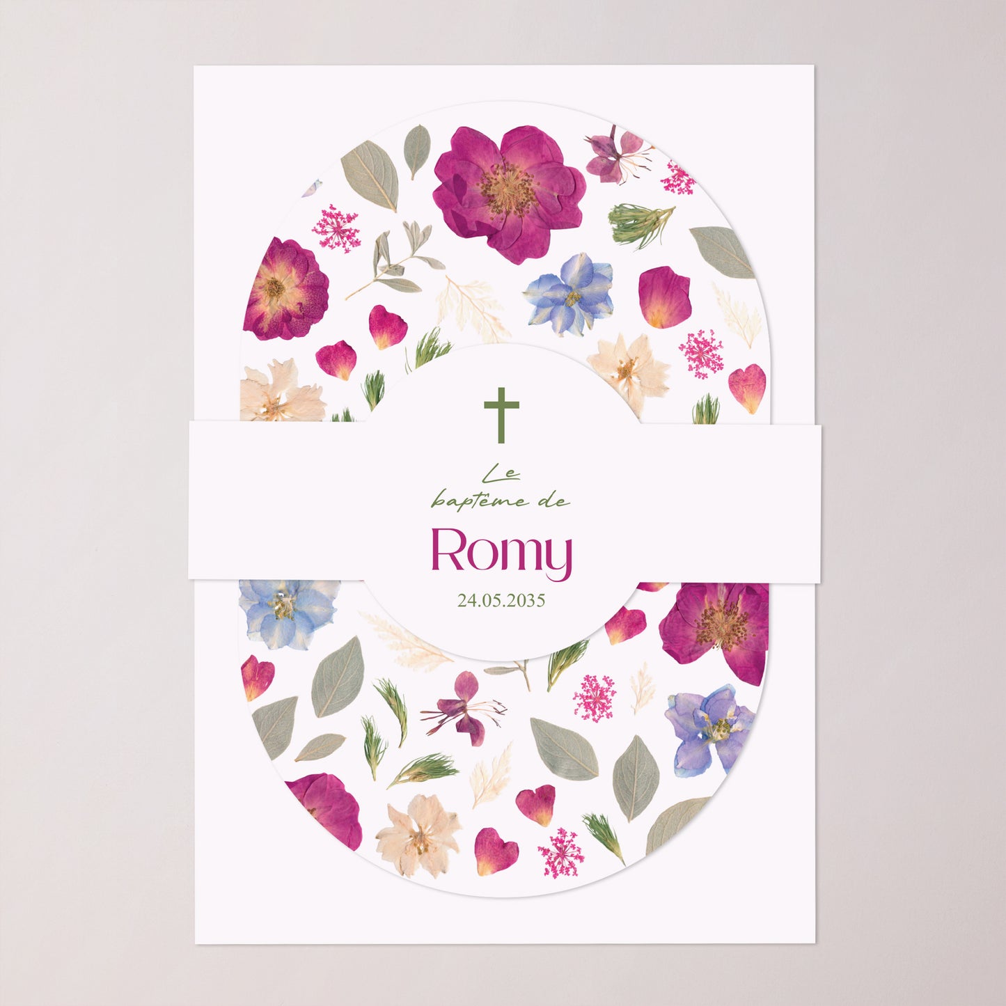 Faire-part Baptême bandeau, 2 cartes Petit Brins de Douceur photo N° 1