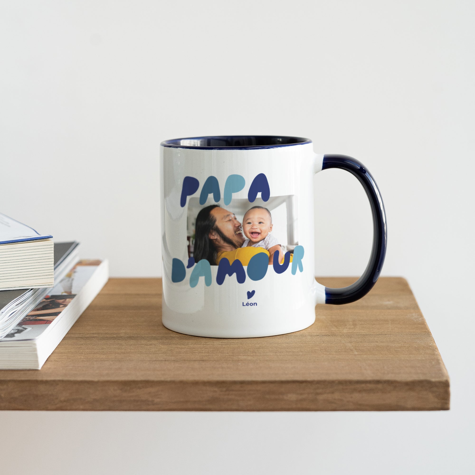 Mug Bleu Papa d'Amour bleu photo N° 4