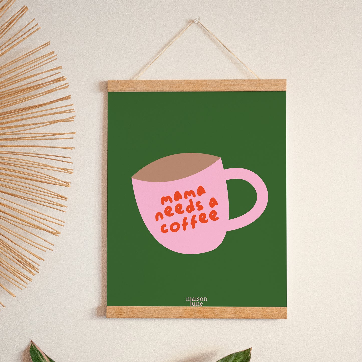 Affiche Portrait 30 x 40 cm Mama need a coffee photo N° 1