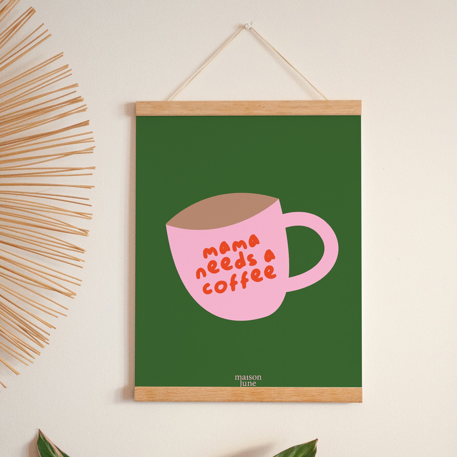 Affiche Portrait 30 x 40 cm Mama need a coffee photo N° 1