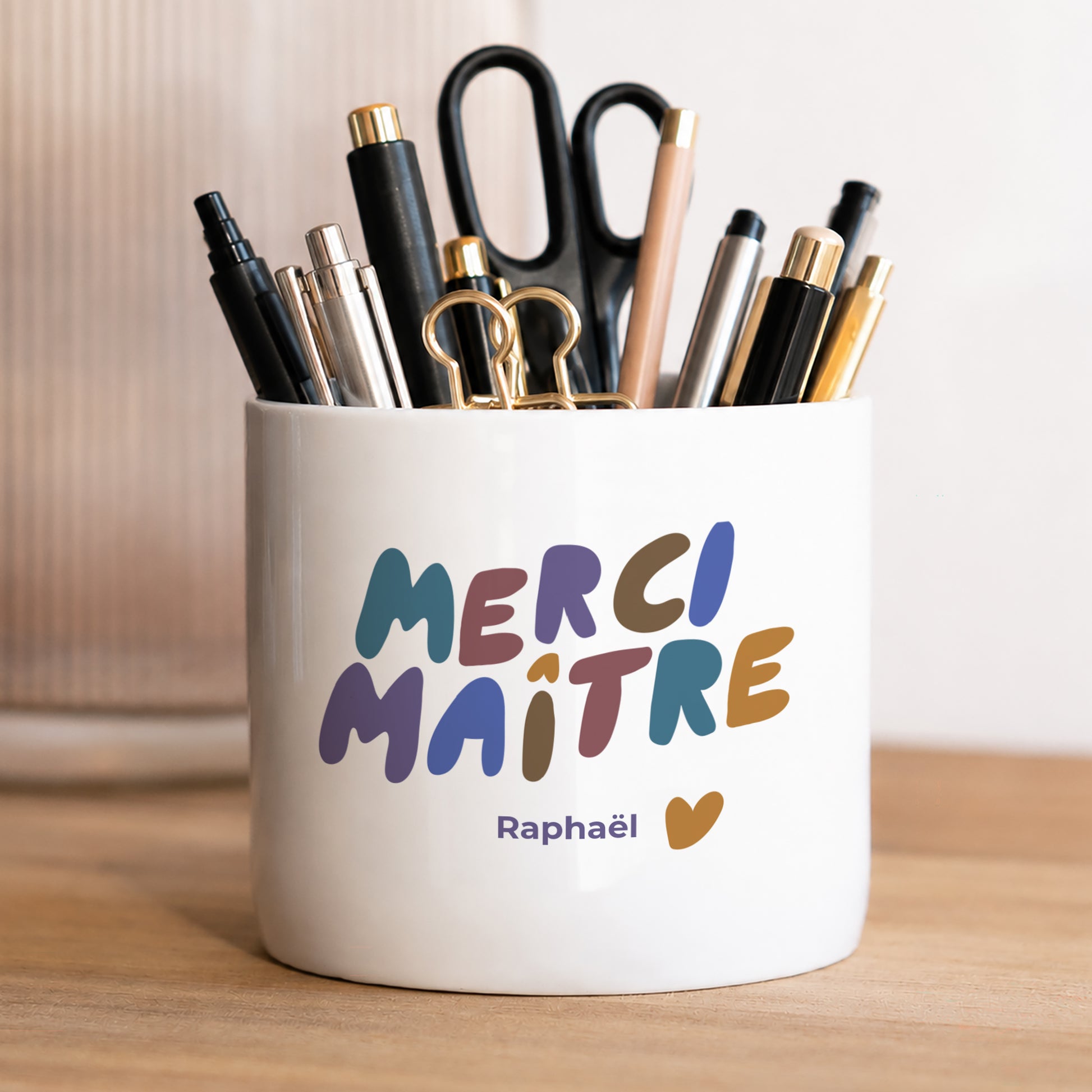 Pot à crayons 48 cl Merci Maître photo N° 1
