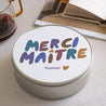 Boite métallique Ronde Merci Maître photo N° 1