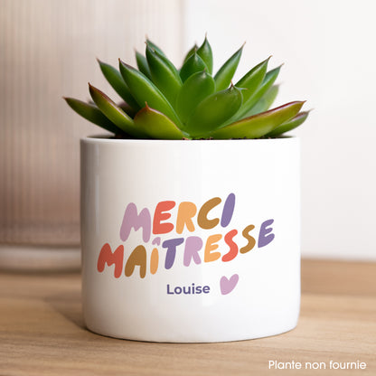 Pot de fleurs 48 cl Un grand Merci Maîtresse photo N° 1