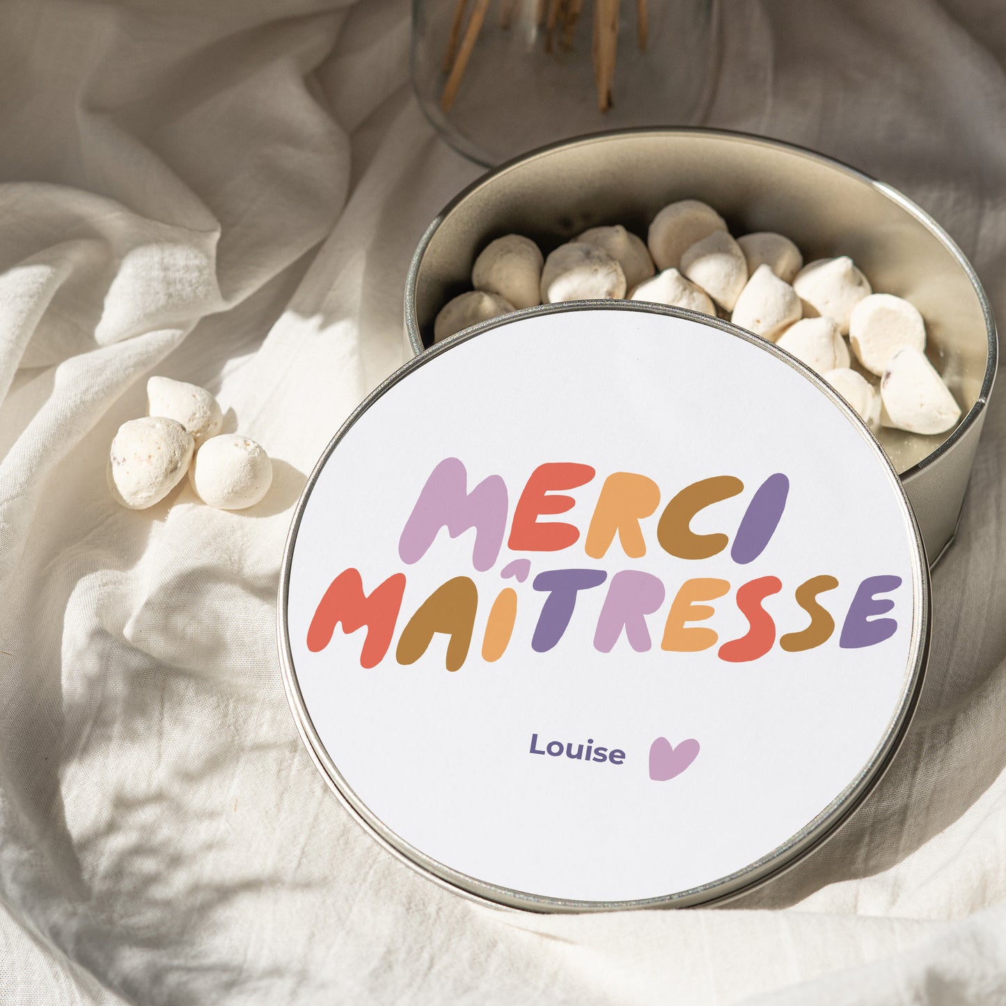 Boite métallique Ronde Un grand Merci Maîtresse photo N° 2