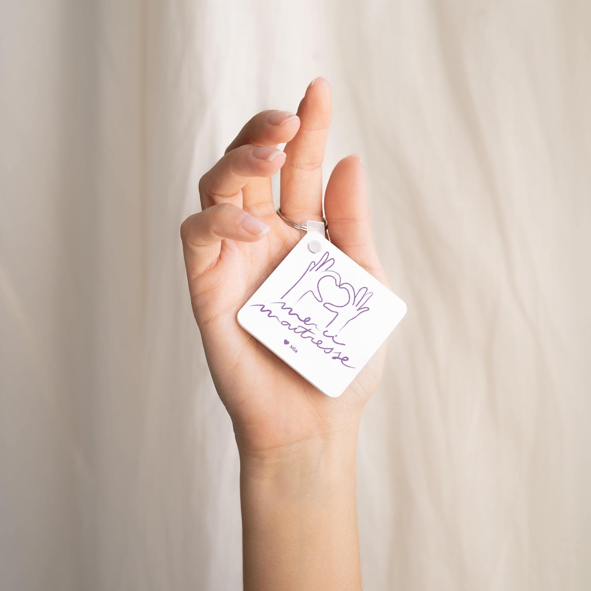 Porte-clés Carré Coeur sur vous photo N° 2
