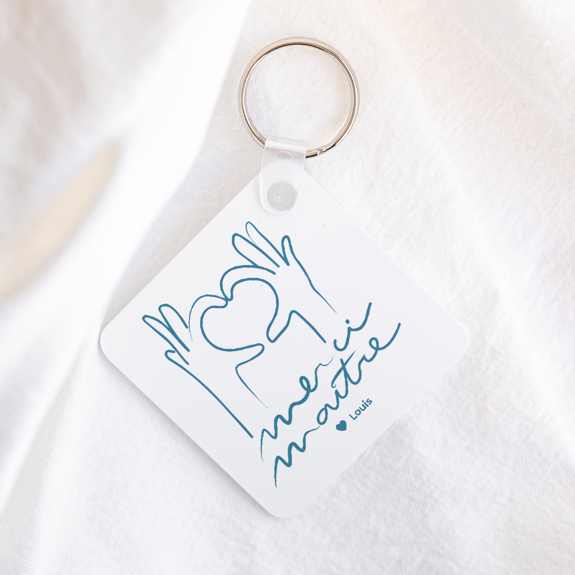 Porte-clés Carré Coeur sur vous II photo N° 1