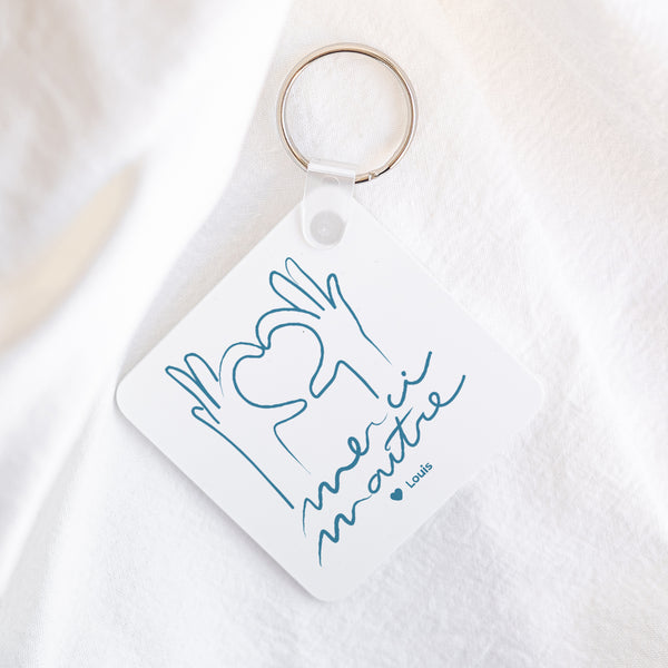Porte-clés Carré Coeur sur vous II photo