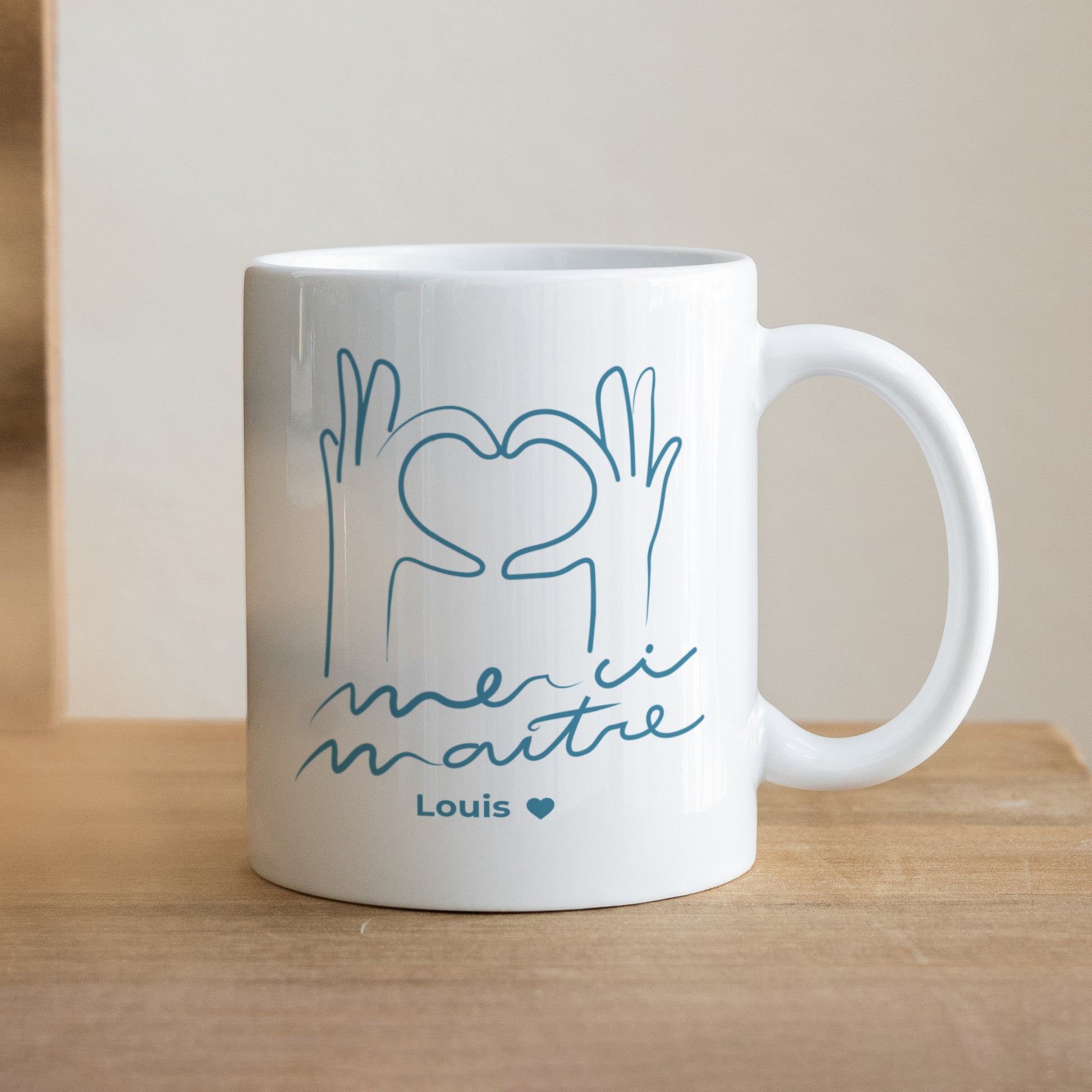 Mug Blanc Coeur sur vous II photo N° 1