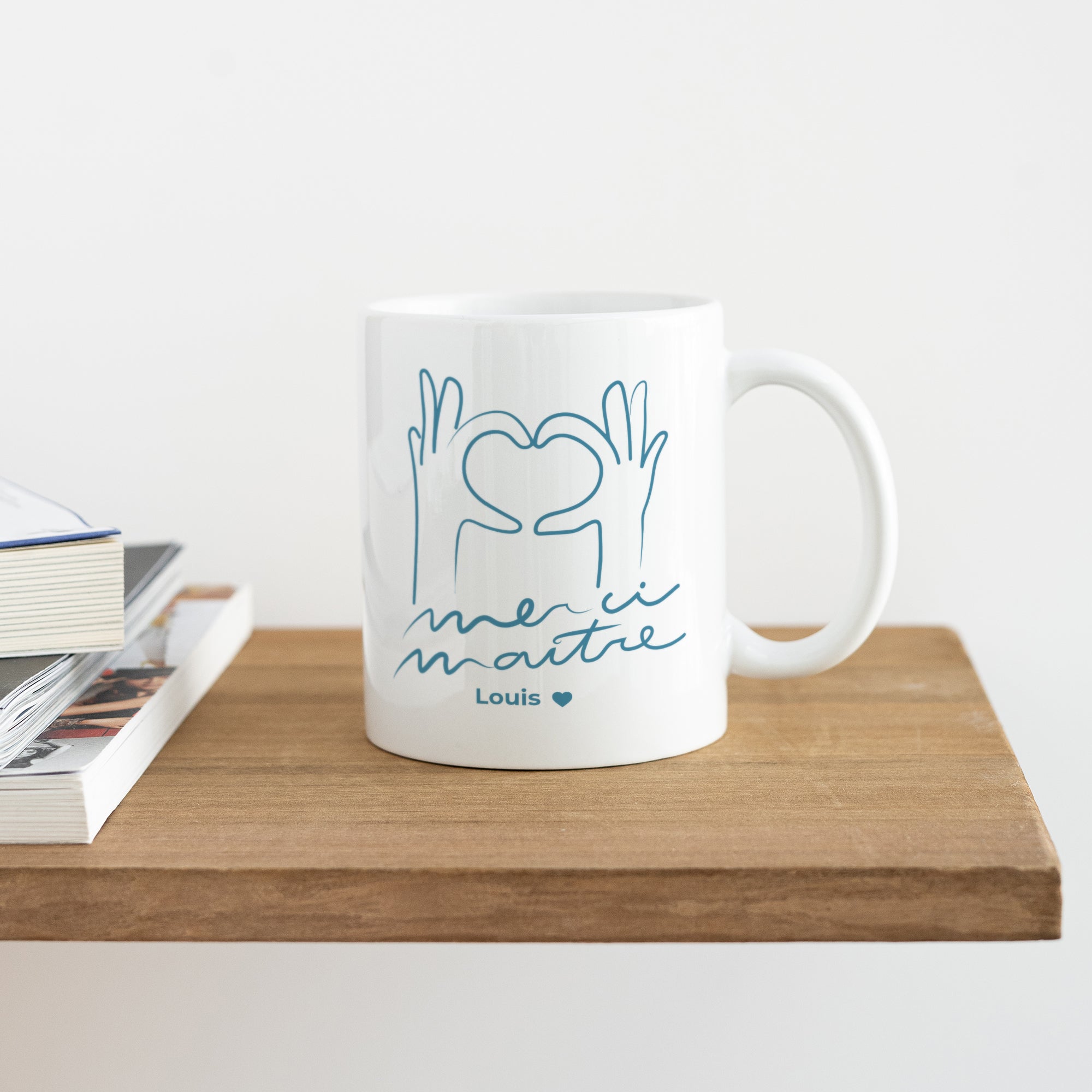 Mug Blanc Coeur sur vous II photo N° 4