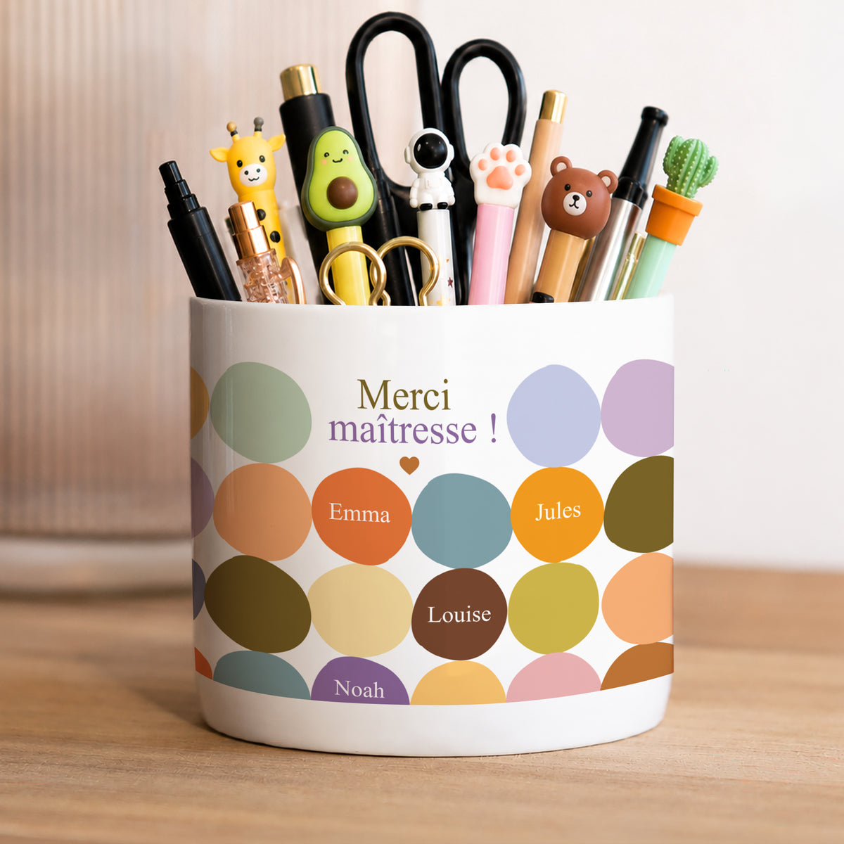 Pot à crayons 48 cl Multi-color Merci photo N° 1