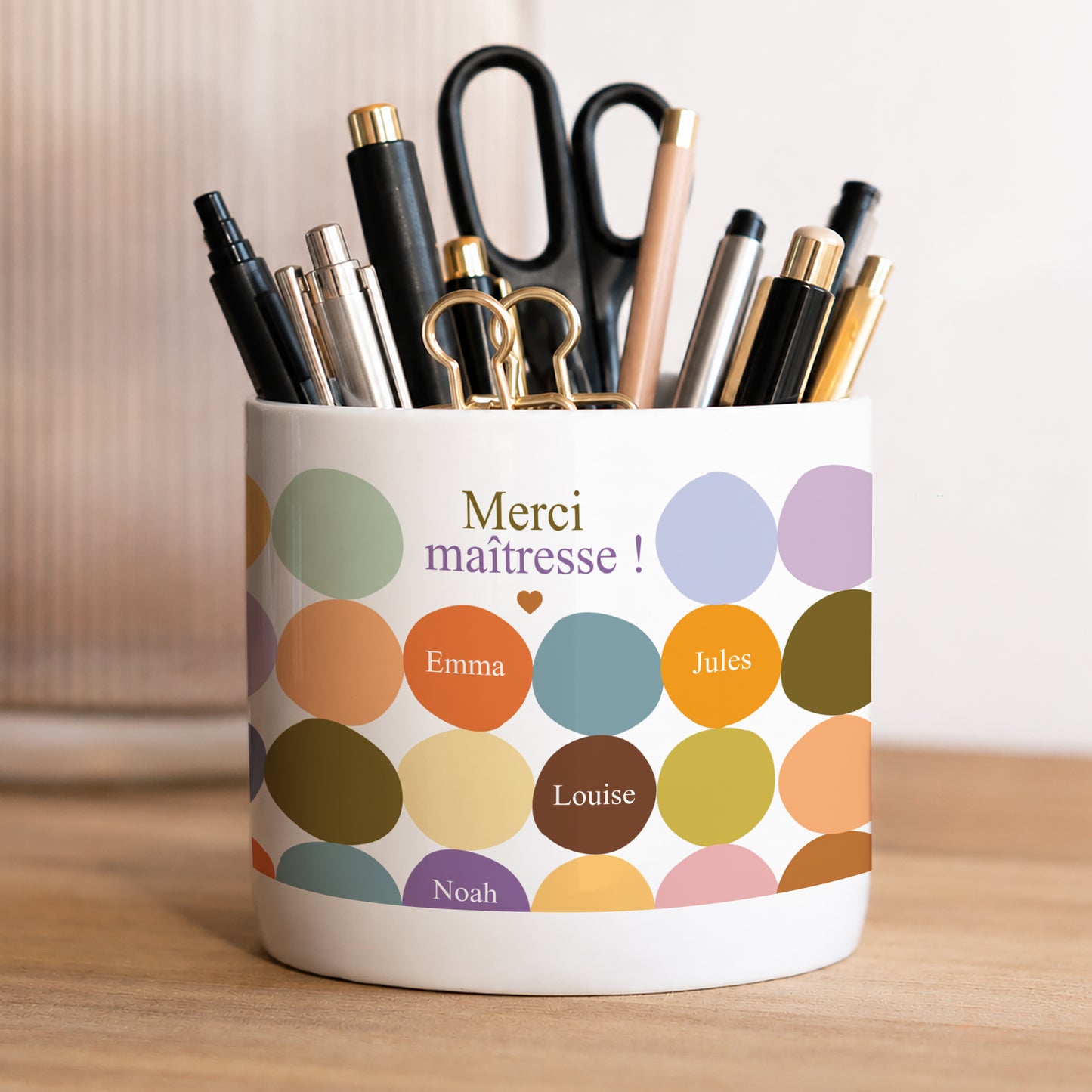 Pot à crayons 48 cl Multi-color Merci photo N° 1