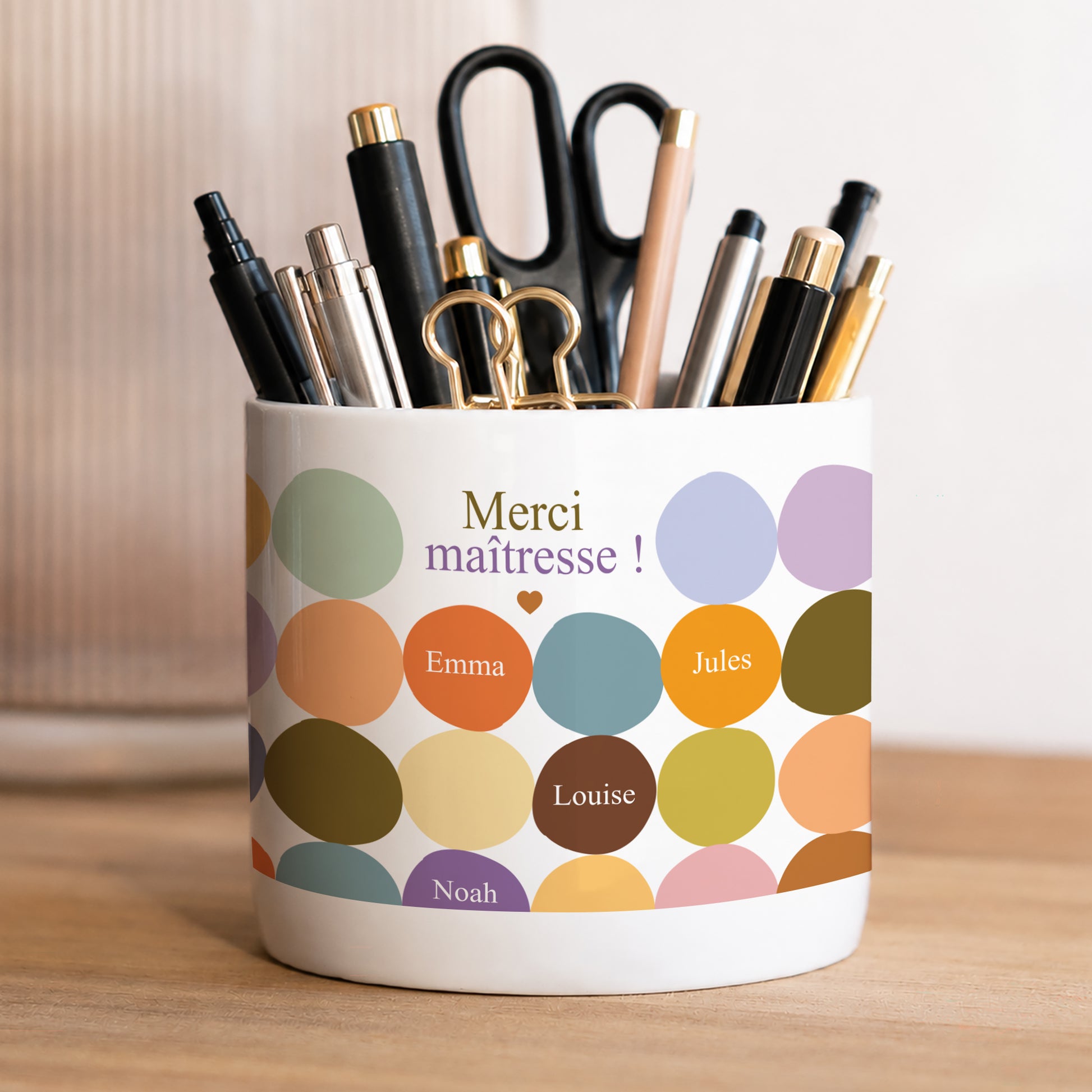 Pot à crayons 48 cl Multi-color Merci photo N° 1