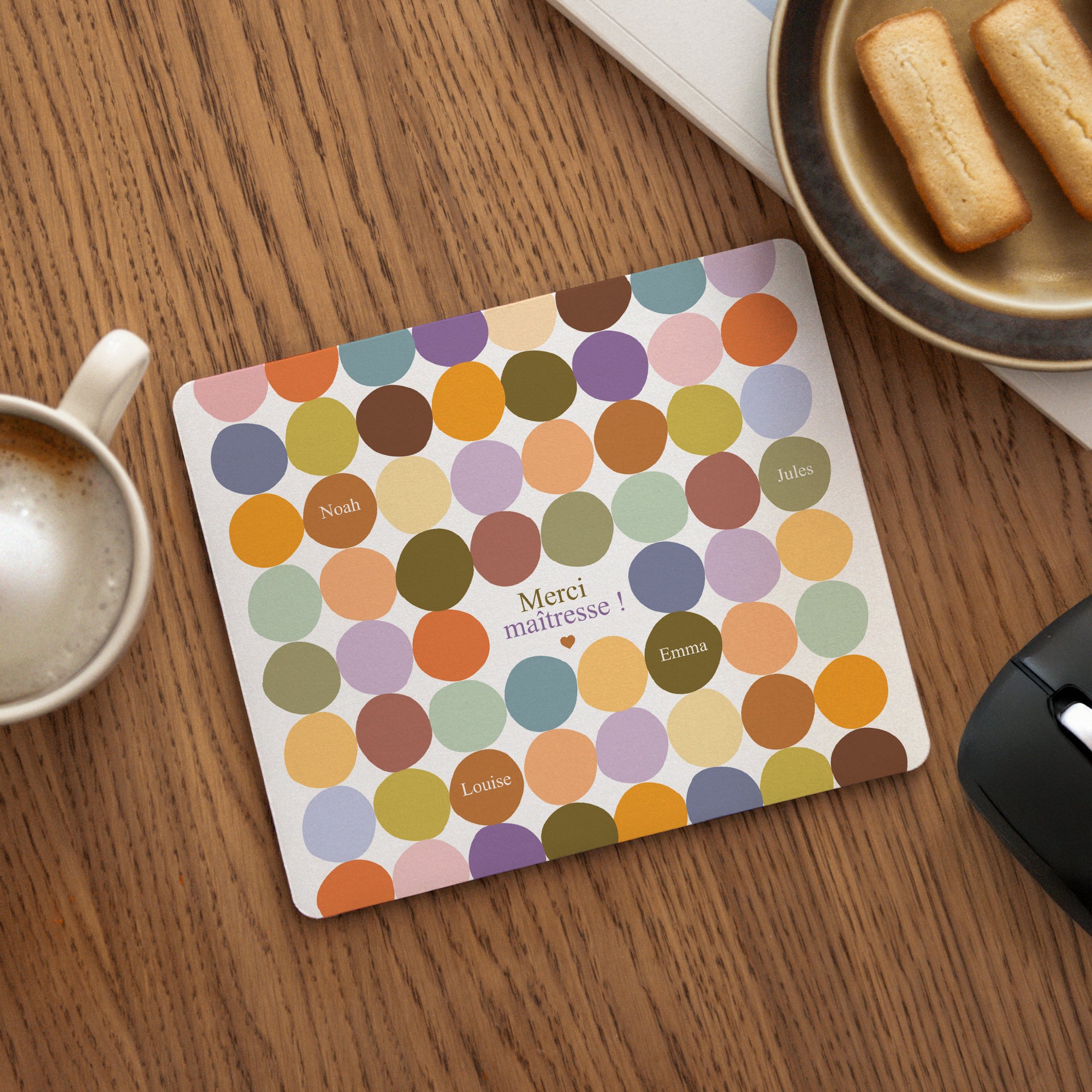 Tapis de souris Rectangle Multi-color Merci photo N° 1