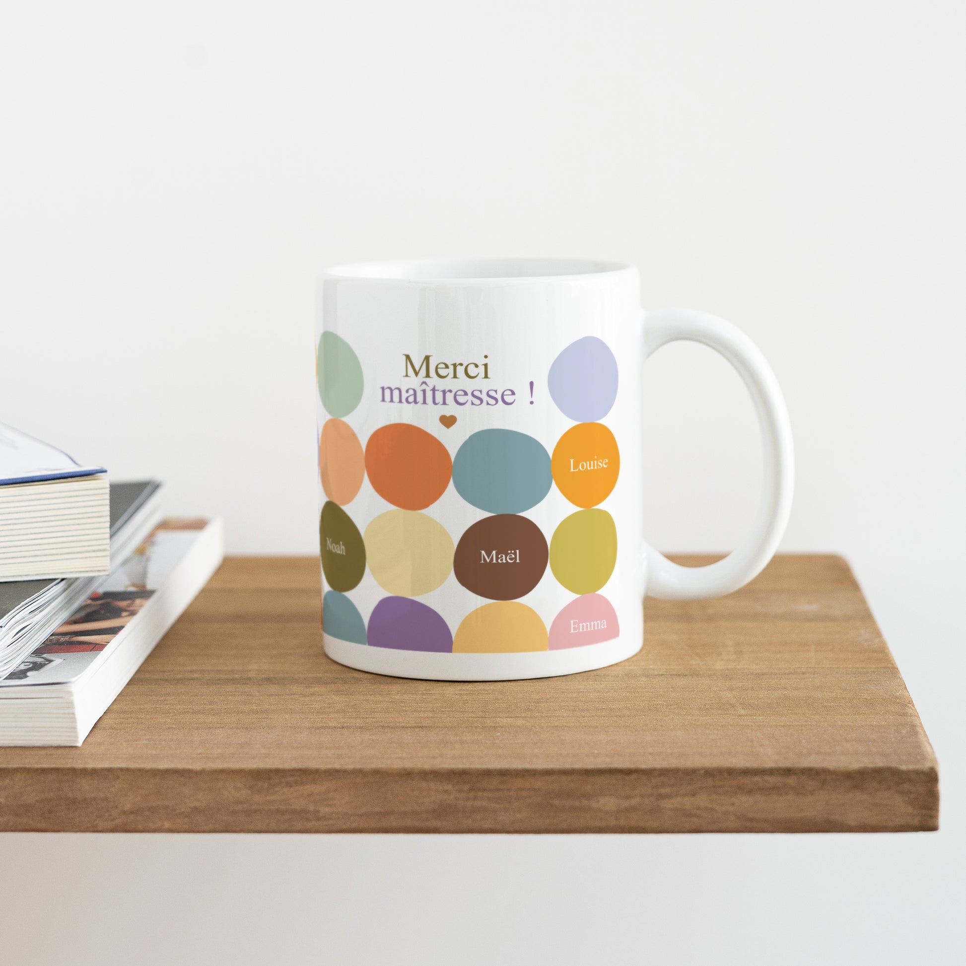 Mug Blanc Multi-color Merci photo N° 4