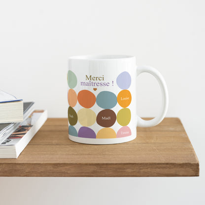 Mug Blanc Multi-color Merci photo N° 4