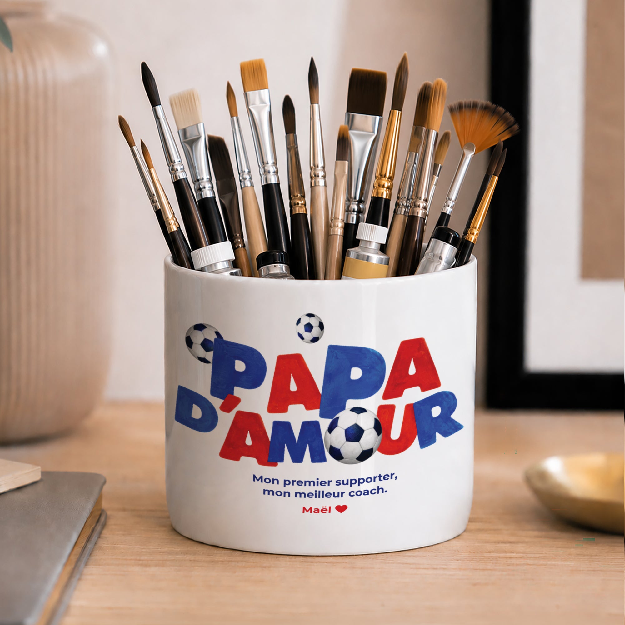 Pot à crayons 48 cl Papa d'Amour foot photo N° 2