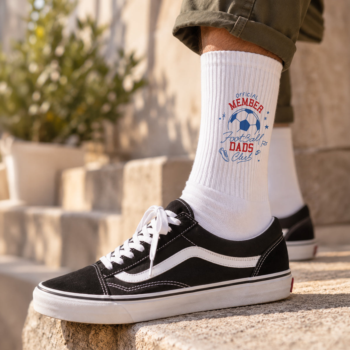 Chaussettes homme Blanches Football Dads Club photo N° 2