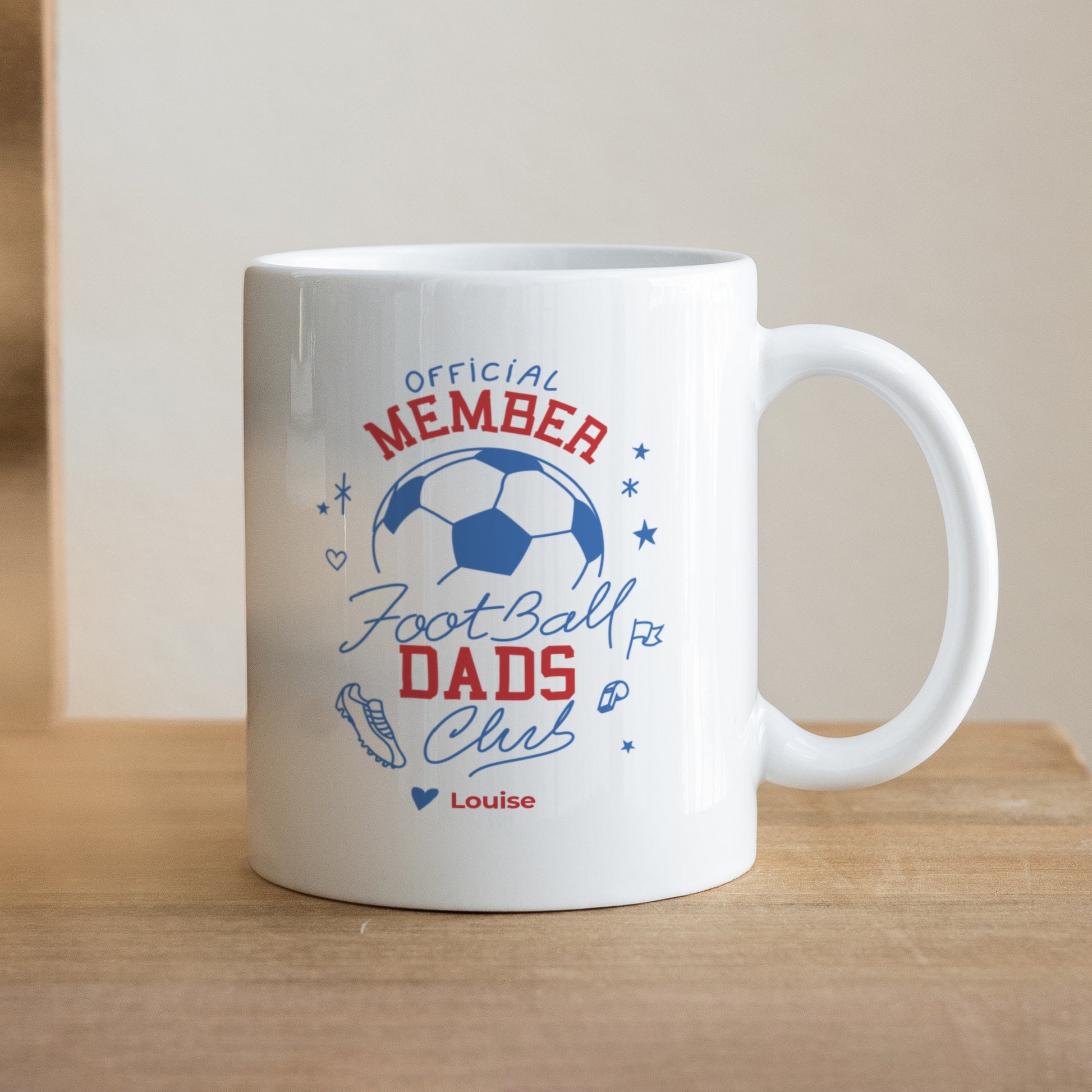 Mug Blanc Football Dads Club photo N° 1