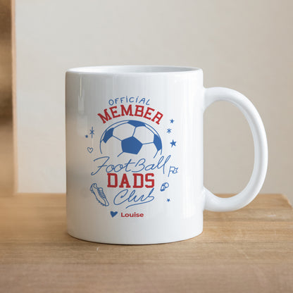 Mug Blanc Football Dads Club photo N° 1