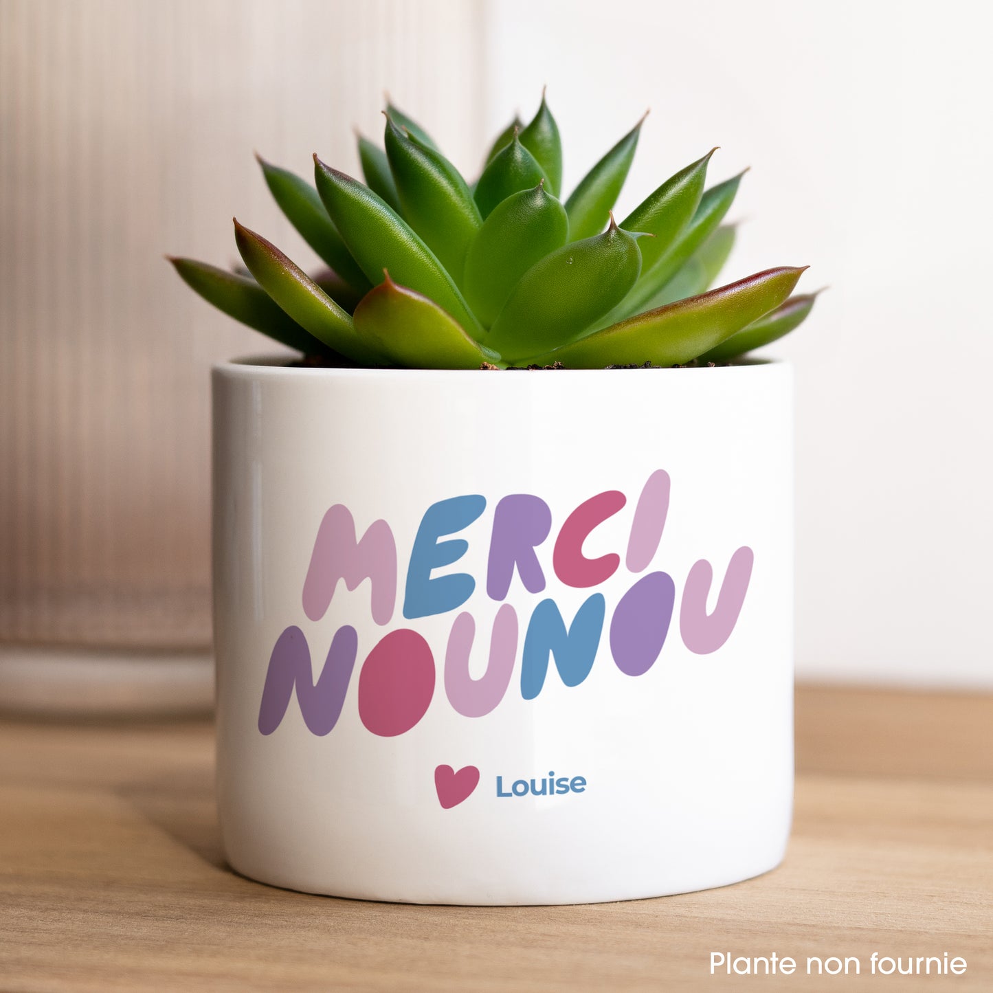 Pot de fleurs 48 cl Merci nounou photo N° 1