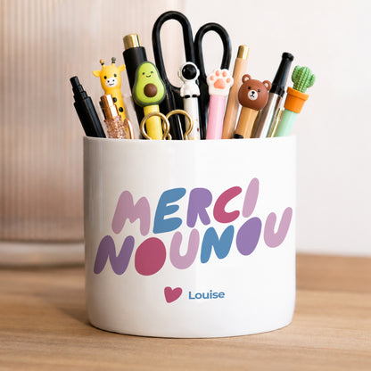 Pot à crayons 48 cl Merci nounou photo N° 1